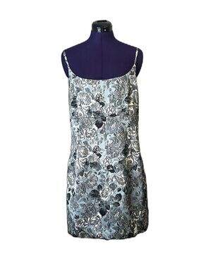 Wild Fable Gray Floral Patterned Mini Dress